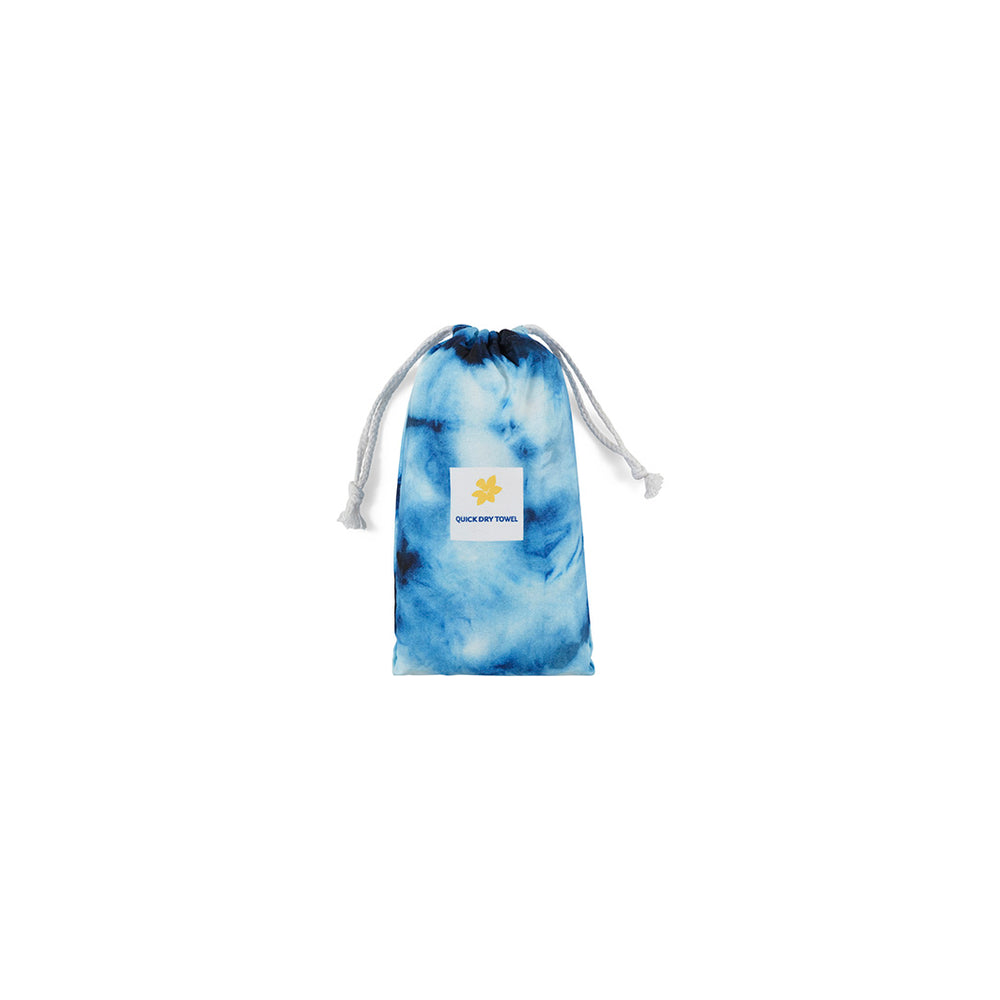 Cancer Council | Blue Tie Dye Sand Free Towel - Bag | Blue | UPF50+ Protection