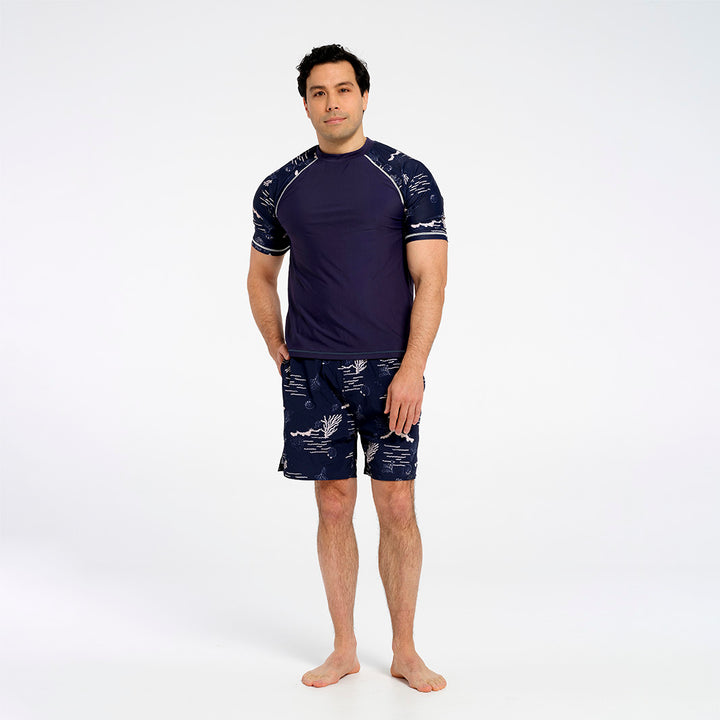 Cancer Council | Mens Coastal SS Rashie | Full | UPF50+ Protection