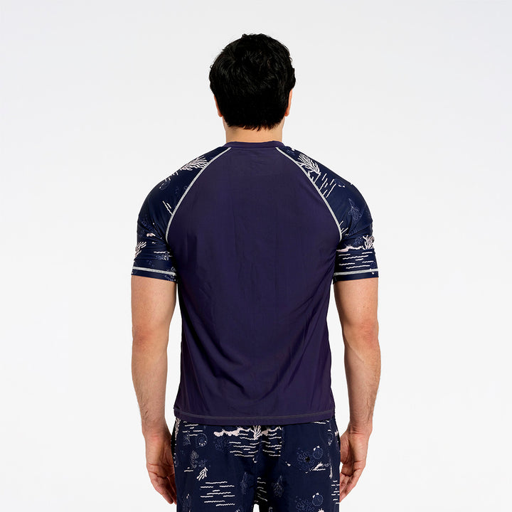 Cancer Council | Mens Coastal SS Rashie | Back | UPF50+ Protection