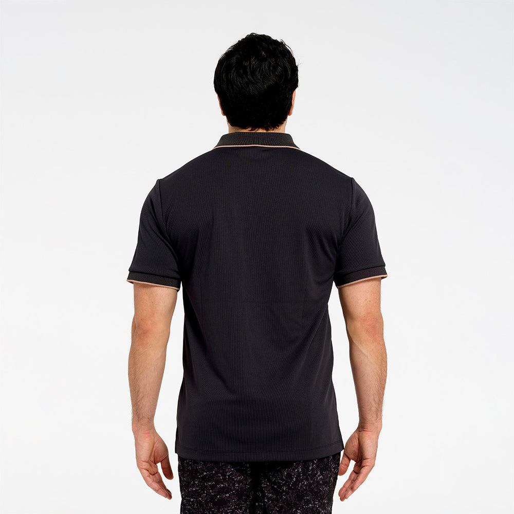 Cancer Council | Mens Short Sleeved Polo - Back | Phantom | UPF50+ Protection