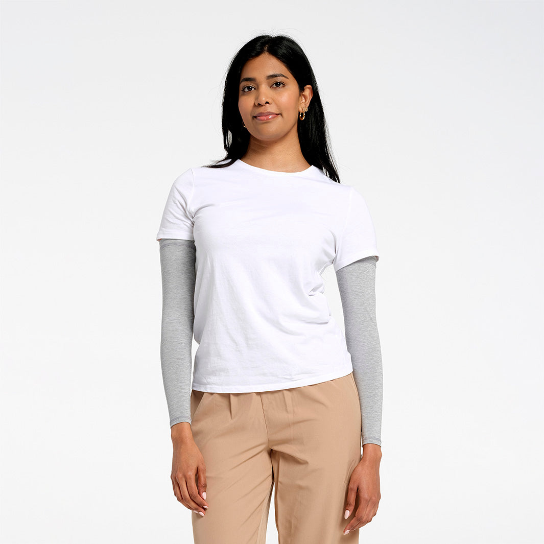 Cancer Council | Active Sleeve Set | Light Grey Marle | UPF50+ Protection