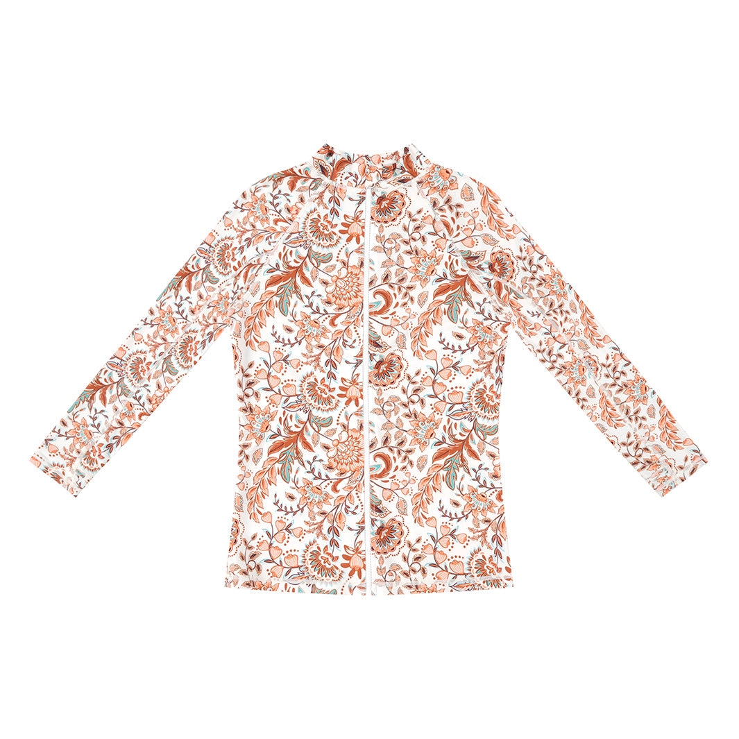 Cancer Council | Womens Tropical Long Sleeve Swim Jacket  | Flat | UPF50+ Protection