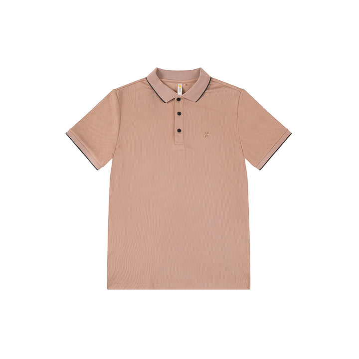Cancer Council | Mens Short Sleeved Polo - Flat | Natural | UPF50+ Protection