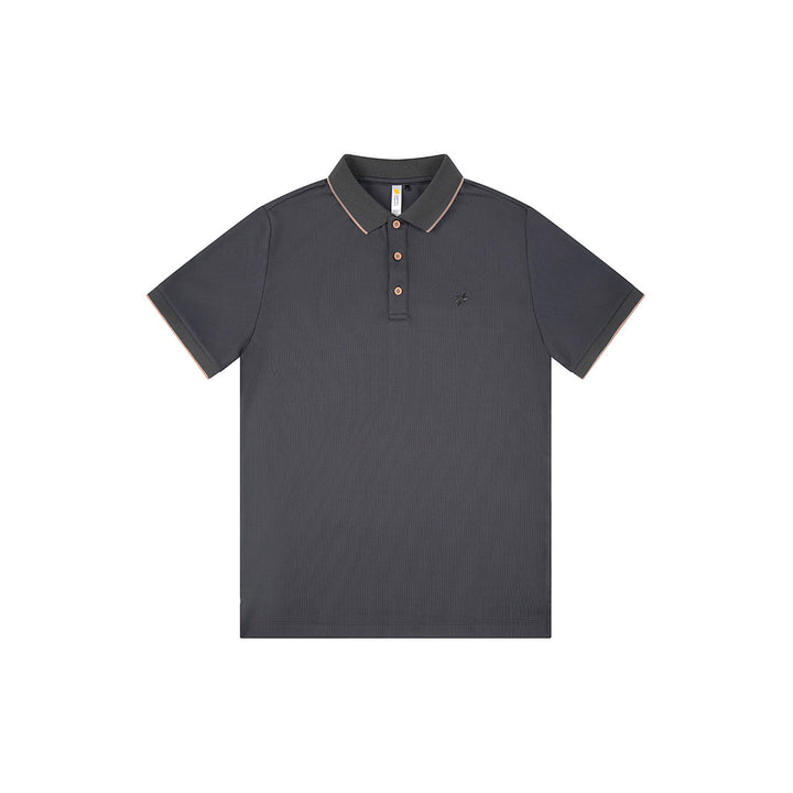 Cancer Council | Mens Short Sleeved Polo - Flat | Phantom | UPF50+ Protection