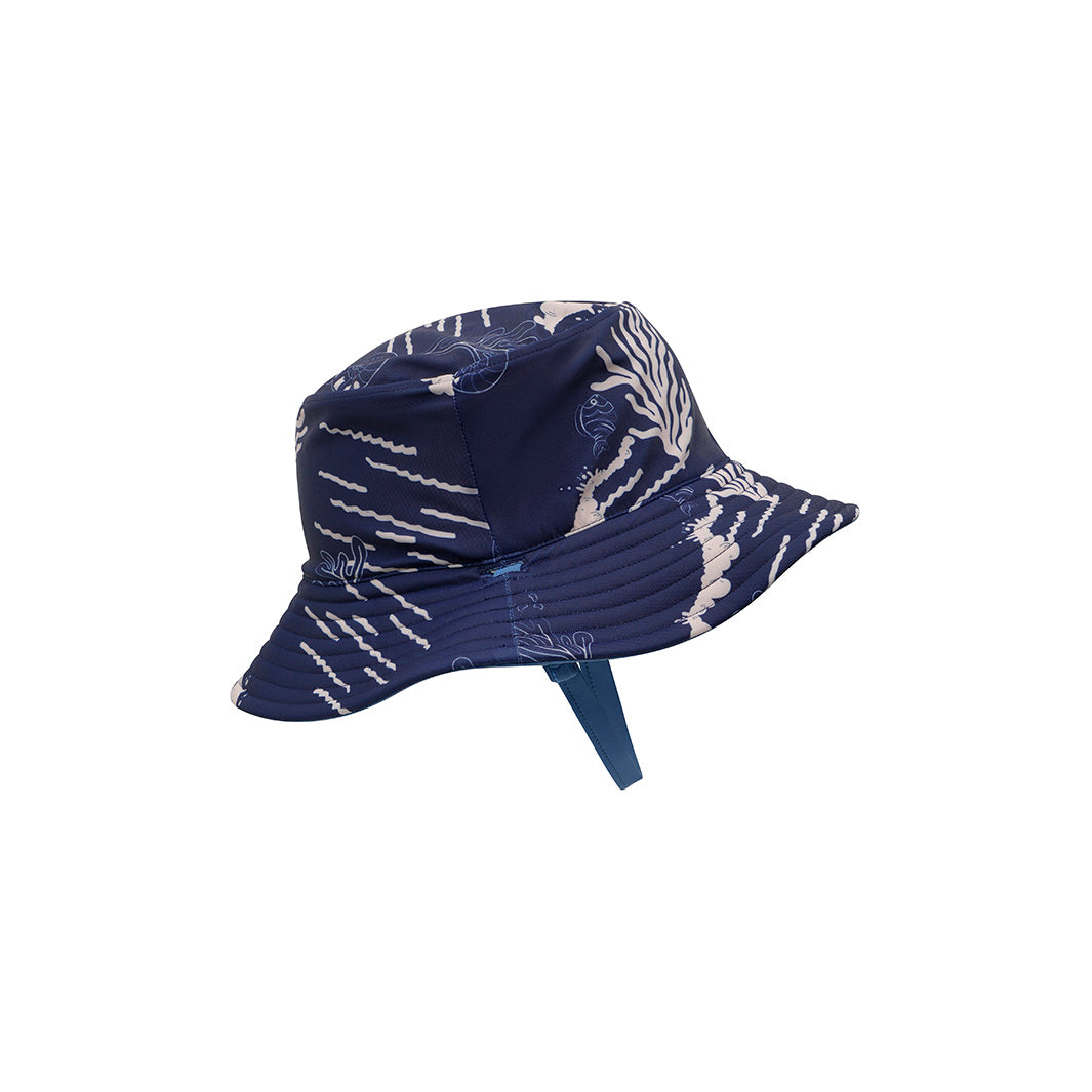 Cancer Council | Kids Coastal Reversible Bucket Hat | Side | UPF50+ Protection