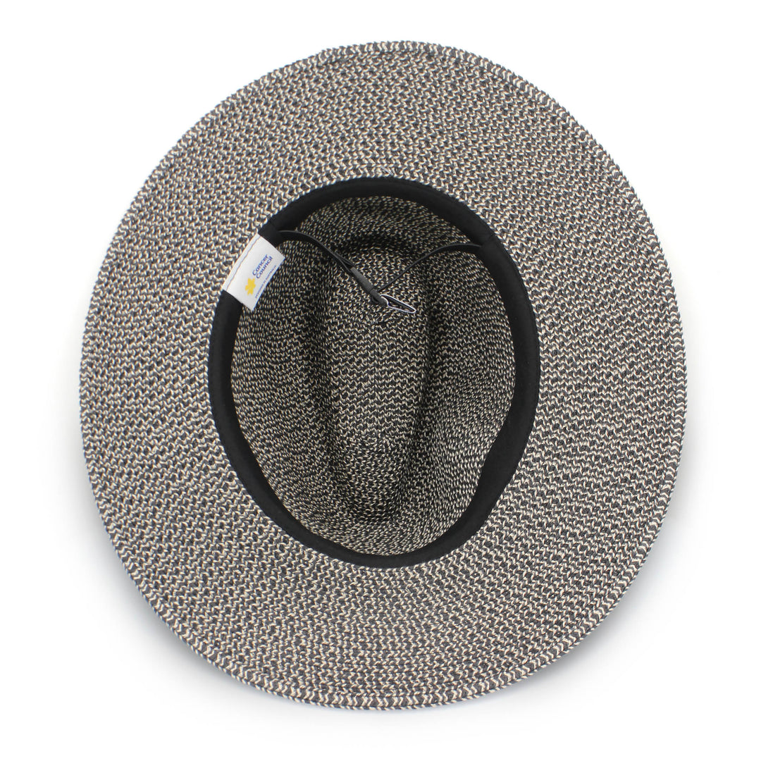 Cancer Council | Outback Lightweight Fedora - Under Brim | Grey/Black | UPF50+ Protection