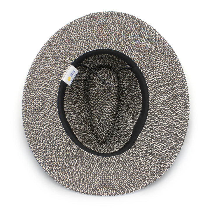 Cancer Council | Outback Lightweight Fedora - Under Brim | Grey/Black | UPF50+ Protection