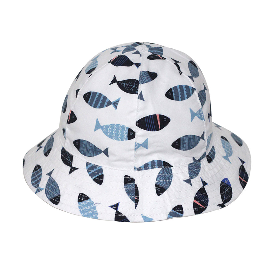Cancer Council | Levi Bucket - Flat | Blue Fish | UPF50+ Protection