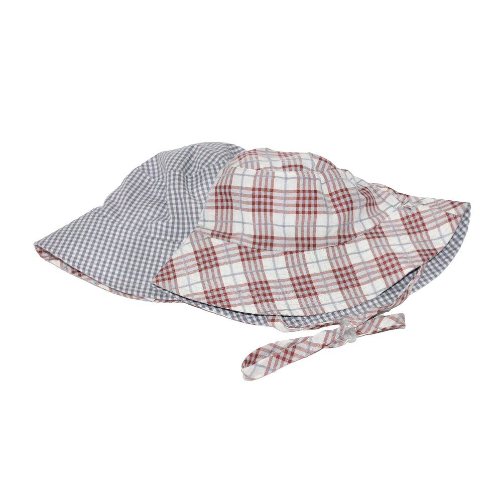 Cancer Council | Dale Reversible Bucket Hat - Flat with Reverse | Red | UPF50+ Protection