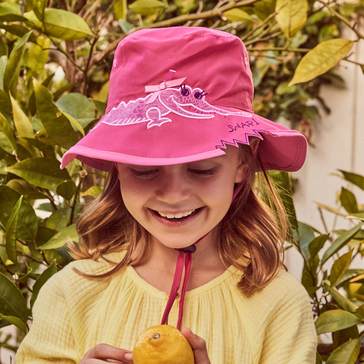 Cancer Council | Awesome Wide Brim Hat - Lifestyle | Pink Croc | UPF50+ Protection