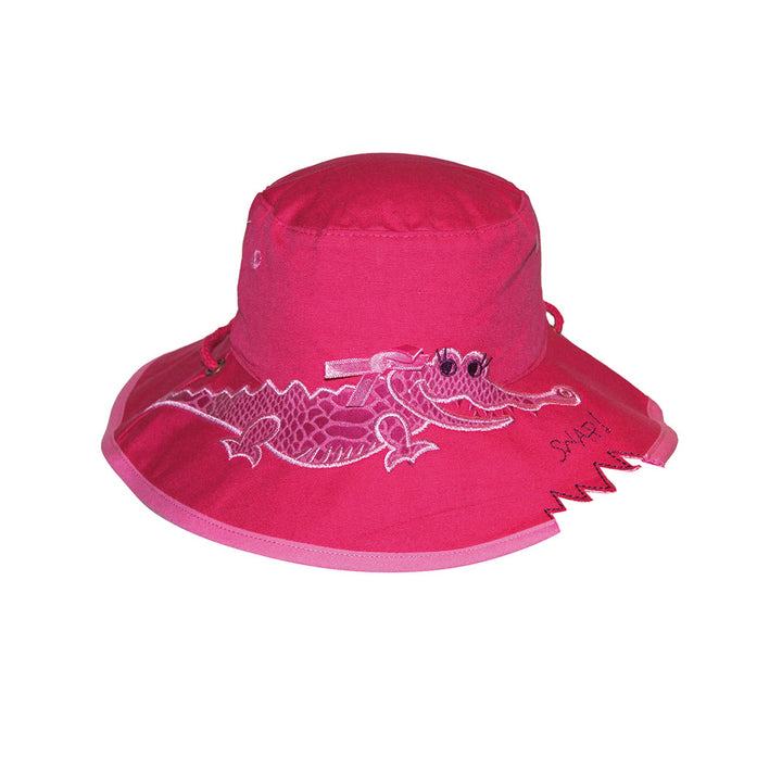Cancer Council | Awesome Wide Brim Hat - Flat | Pink Croc | UPF50+ Protection