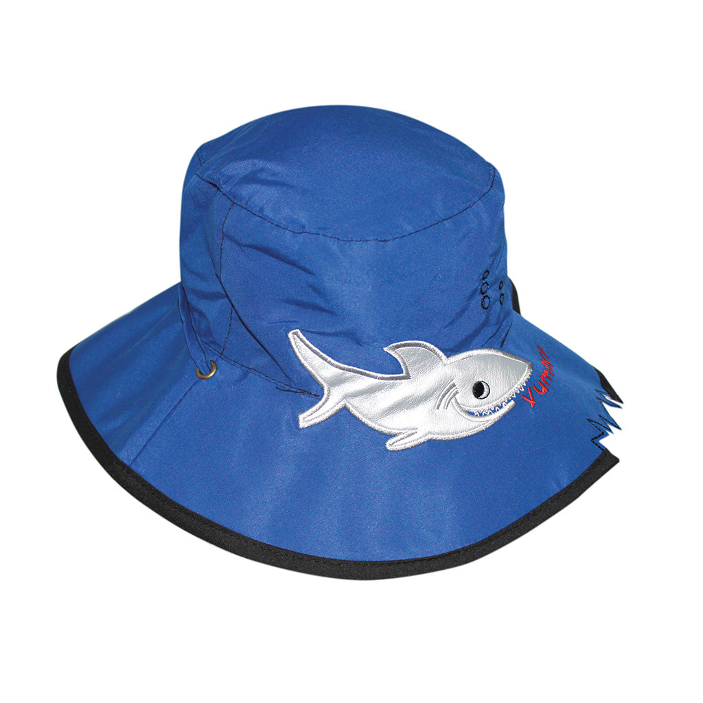 Cancer Council | Awesome Wide Brim Hat - Flat | Blue Shark | UPF50+ Protection
