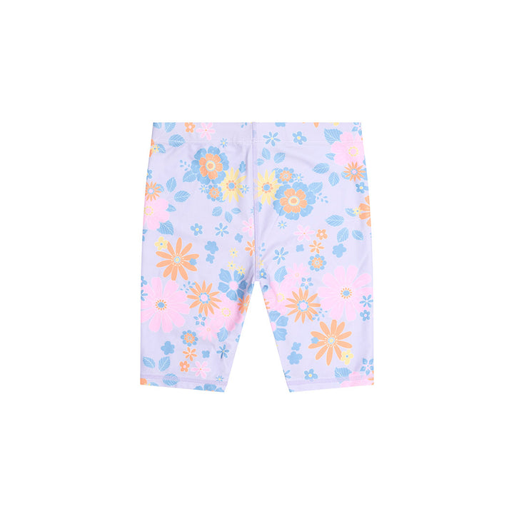 Cancer Council | Floral Heather Swim Shorts - Flat | Purple | UPF50+ Protection