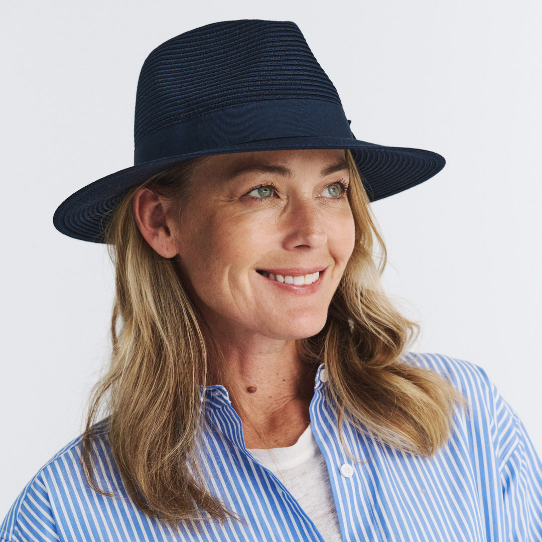 Cancer Council | Sherry Fedora Hat - Lifestyle | Navy | UPF50+ Protection