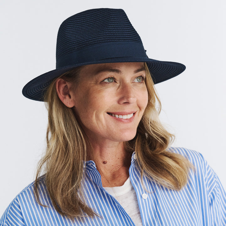 Cancer Council | Sherry Fedora Hat - Lifestyle | Navy | UPF50+ Protection