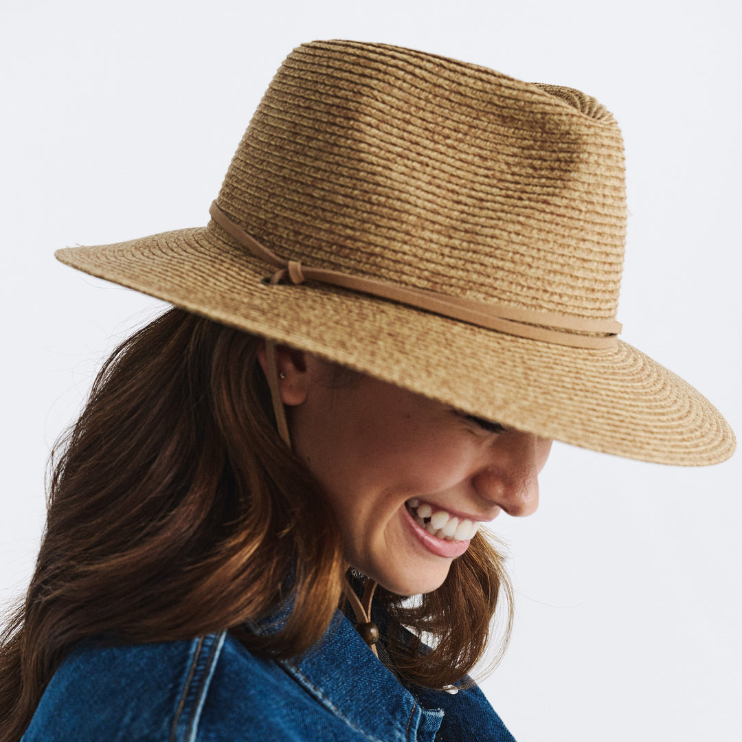 Cancer Council | Jody Fedora Hat - Side | Camel | UPF50+ Protection