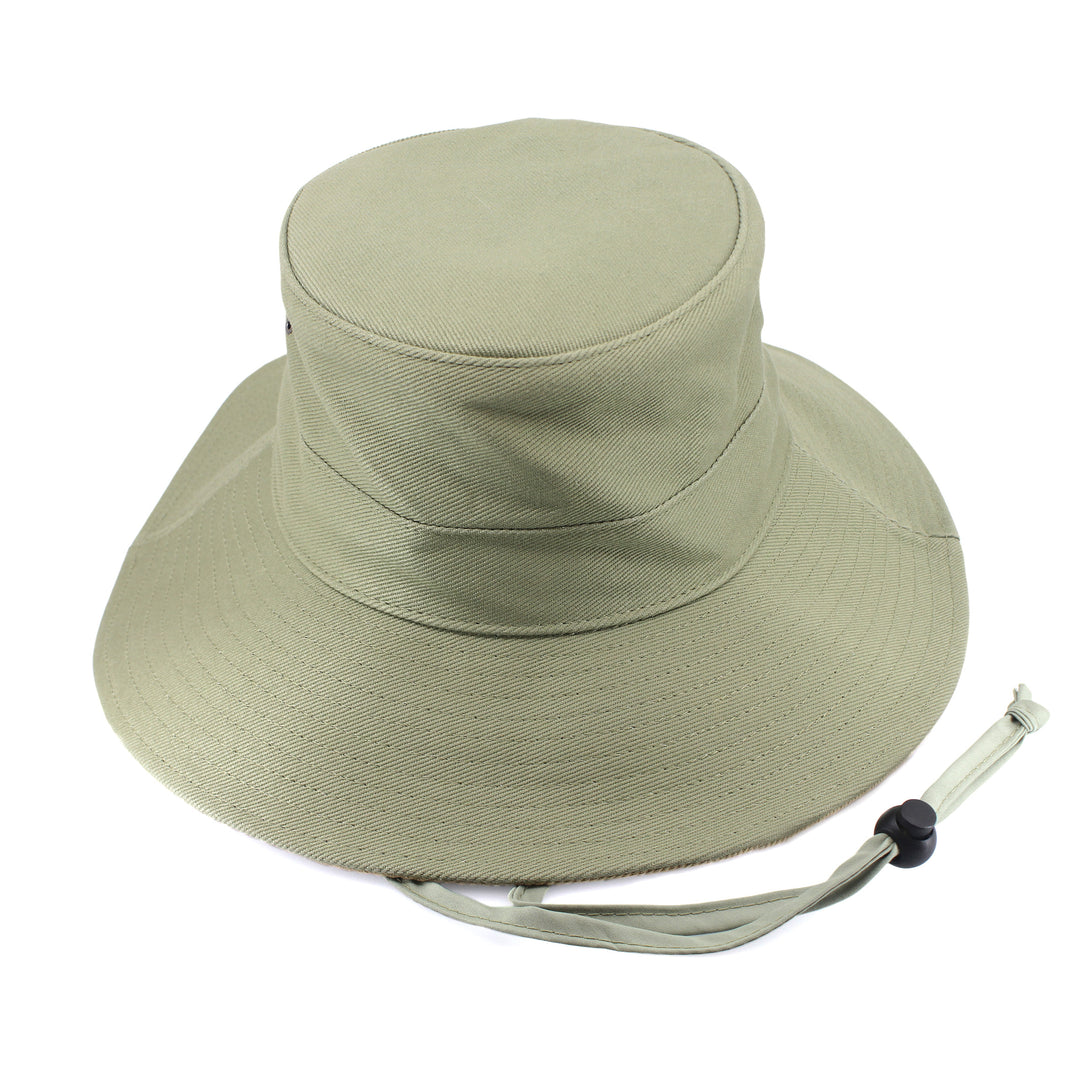 Cancer Council | Alan Cricket Hat - Front | Green/Beige | UPF50+ Protection