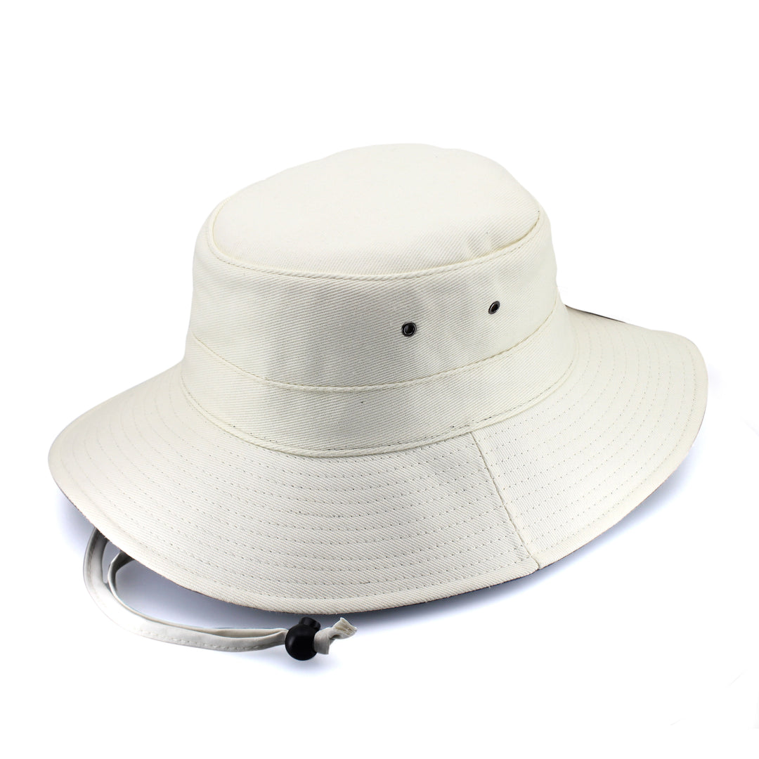 Cancer Council | Alan Cricket Hat - Angle | Cream/Navy | UPF50+ Protection