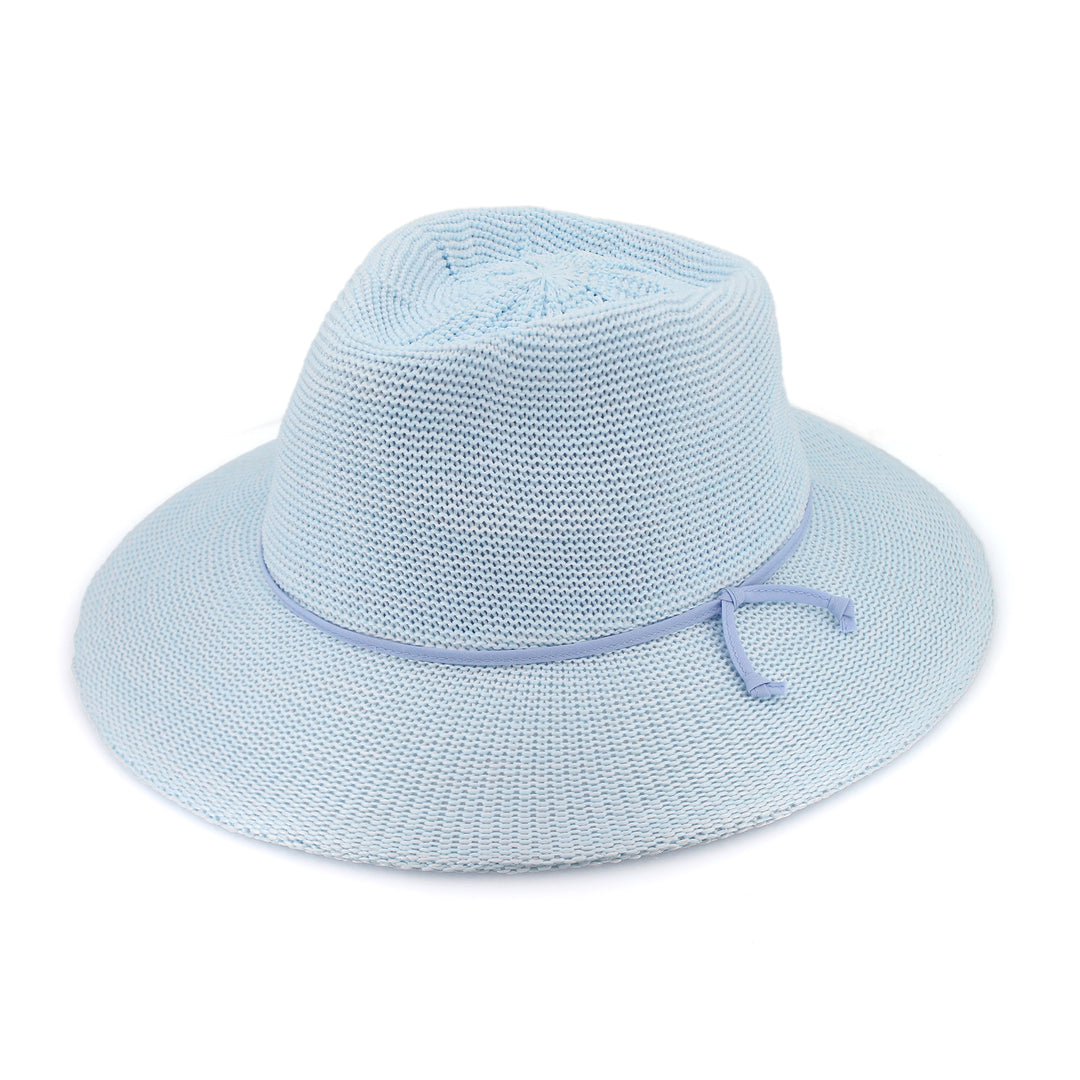 Cancer Council | Jacqui Mannish Hat - Angle | Crystal Blue | UPF50+ Protection