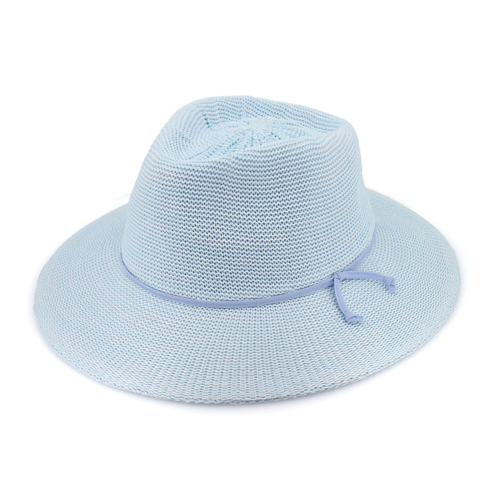 Cancer Council | Jacqui Mannish Hat - Angle | Crystal Blue | UPF50+ Protection