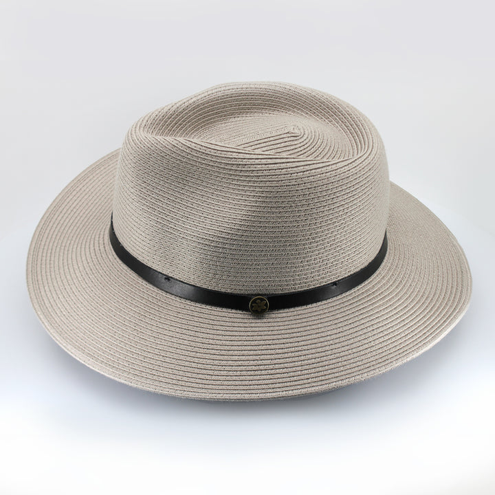 Cancer Council | Darby Fedora Hat - Side | Stone | UPF50+ Protection