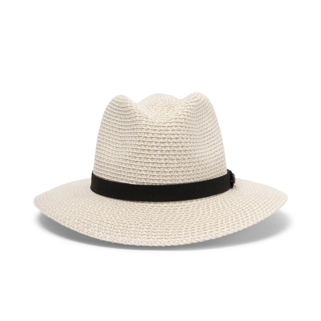Cancer Council | Outback Lightweight Fedora - Front | Ivory Black | UPF50+ Protection