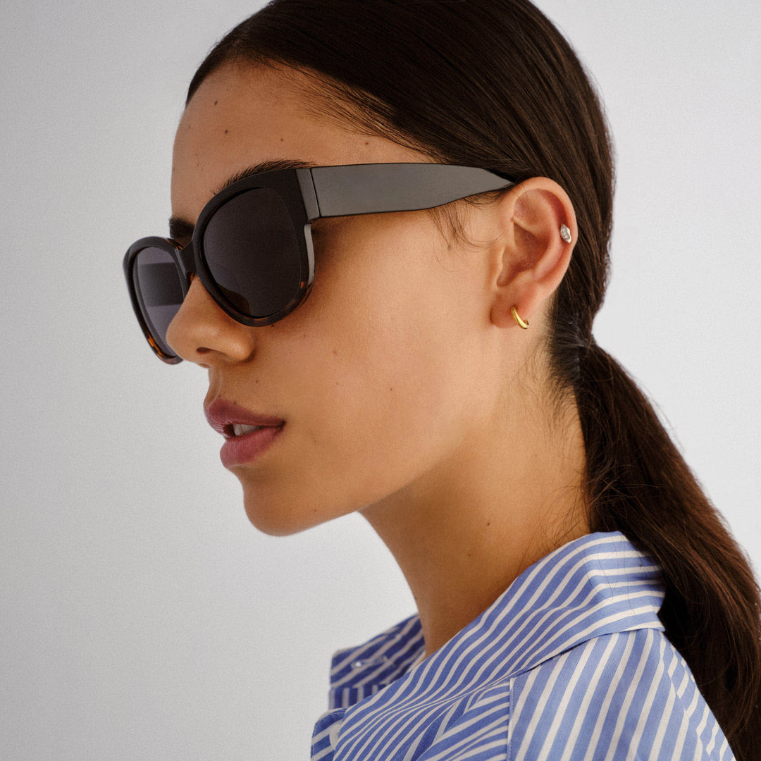 Cancer Council | Thornleigh Sunglasses | Black/Tort | Side Profile
