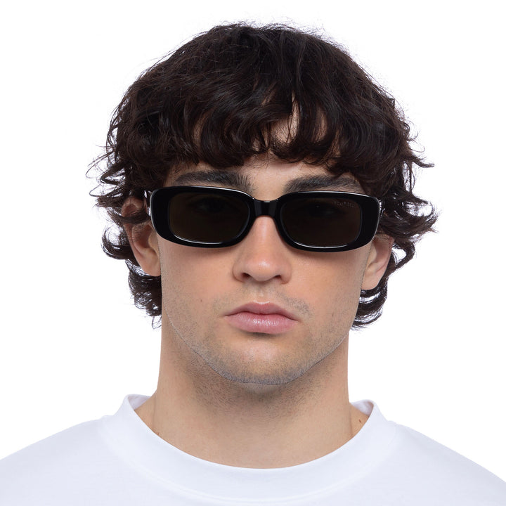 Cancer Council | Ascot Sunglasses - Male Model Front | Black | UPF50+ Protection