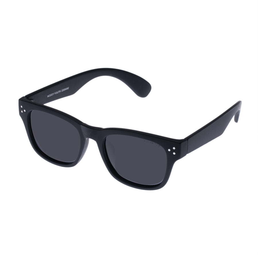 Cancer Council | Noddy Youth Sunglasses - Angle | Matte Black | UPF50+ Protection