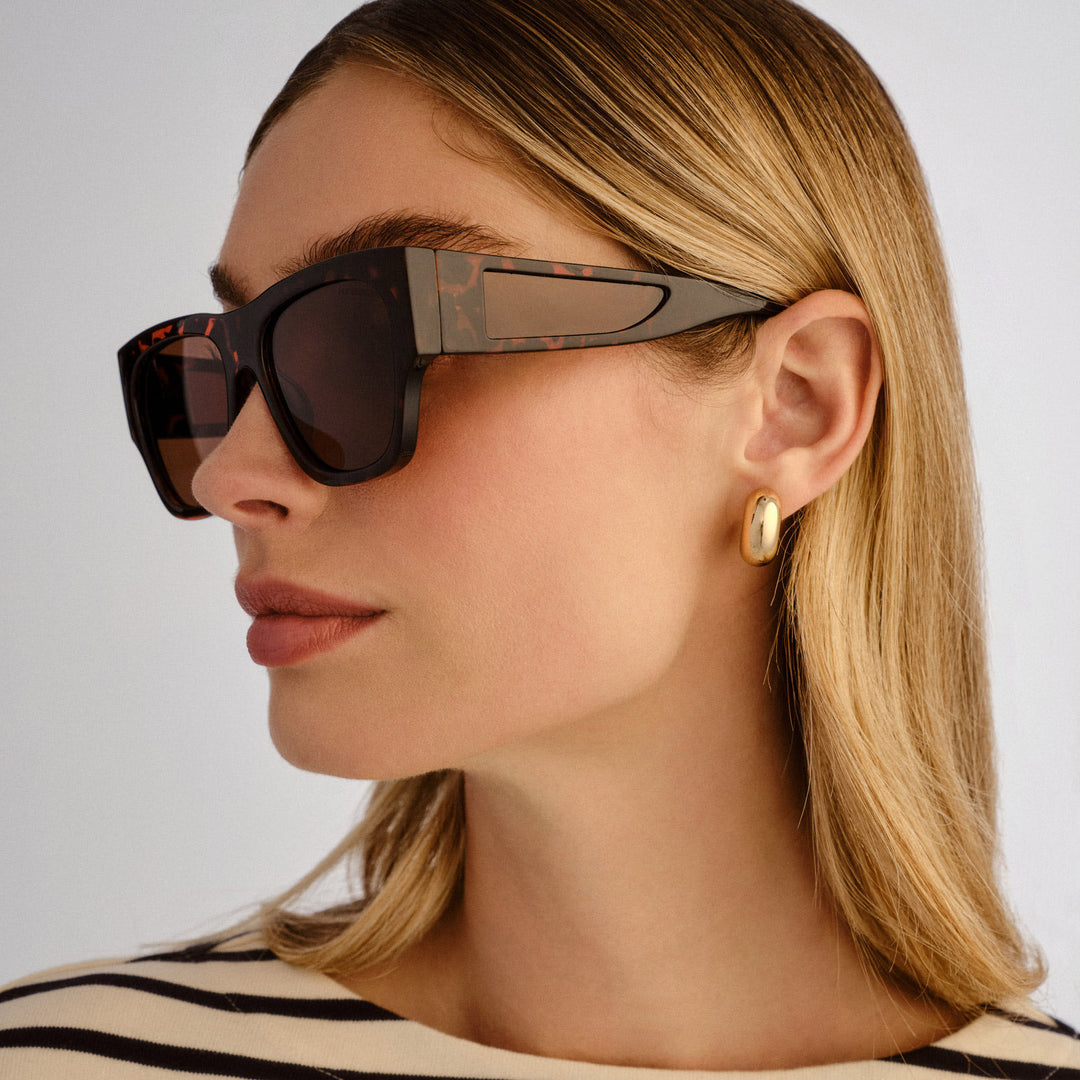 Cancer Council | Originals - Dunolly Sunglasses | Shiny Dark Tort | Side