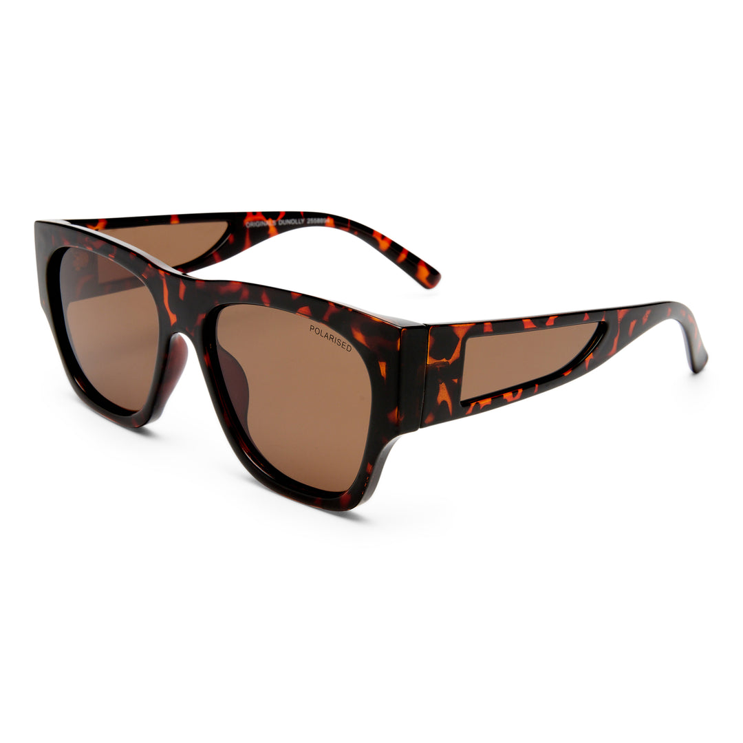 Cancer Council | Originals - Dunolly Sunglasses | Shiny Dark Tort | Angle