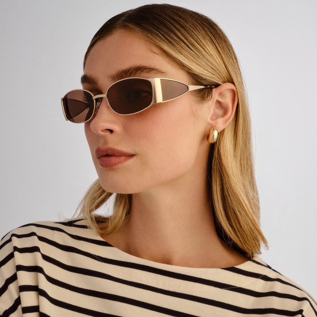 Cancer Council | Originals - Elaine Sunglasses | Matte Gold | Side