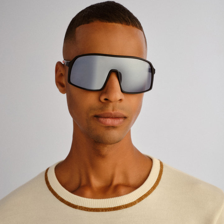 Cancer Council | Outfield Shield Sunglasses | Black/Red | Front Male