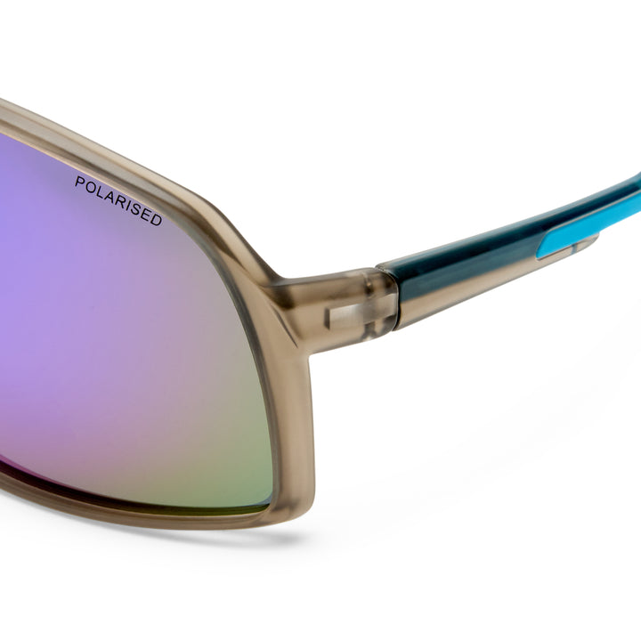 Cancer Council | Outfield Shield Sunglasses | Grey/Neon Blue | Zoom