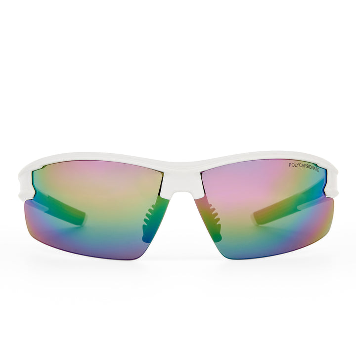 Cancer Council | Armadillo Sunglasses | White/Rainbow | Front