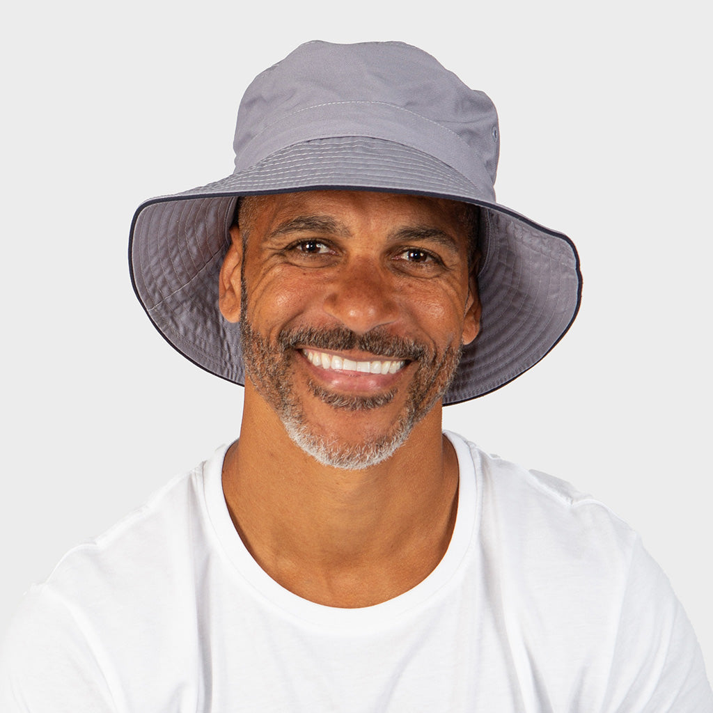 Jester Bucket Hat - Grey/Navy – Cancer Council Shop