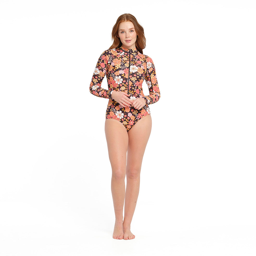 Cancer Council | Golden Spice Paddle Suit - Full Front | Phantom | UPF50+ Protection