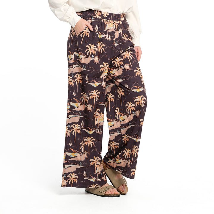 Cancer Council | Surf Spray Palazzo Pant - Side | Phantom | UPF50+ Protection