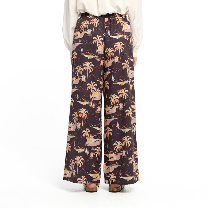 Cancer Council | Surf Spray Palazzo Pant - Back | Phantom | UPF50+ Protection