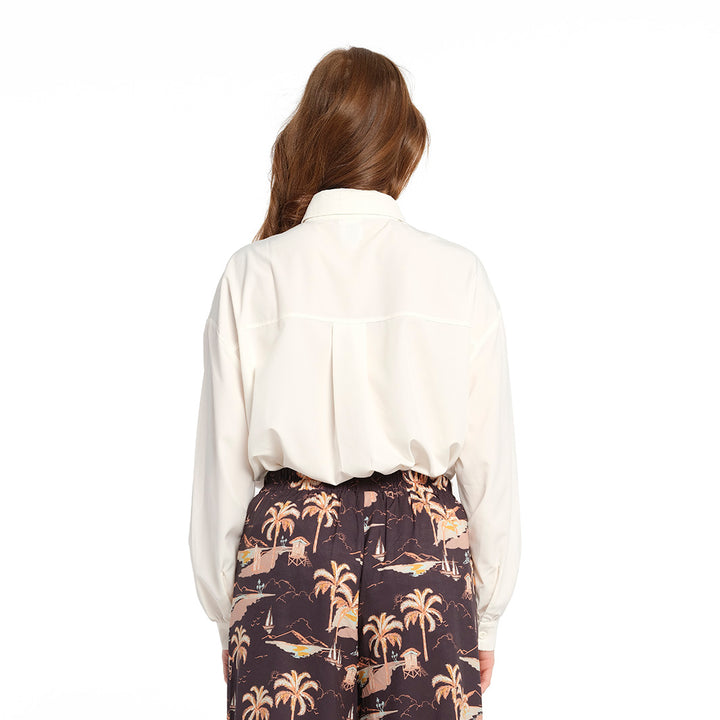 Cancer Council | Cover Up Shirt Cloud Dancer - Back | White | UPF50+ Protectio