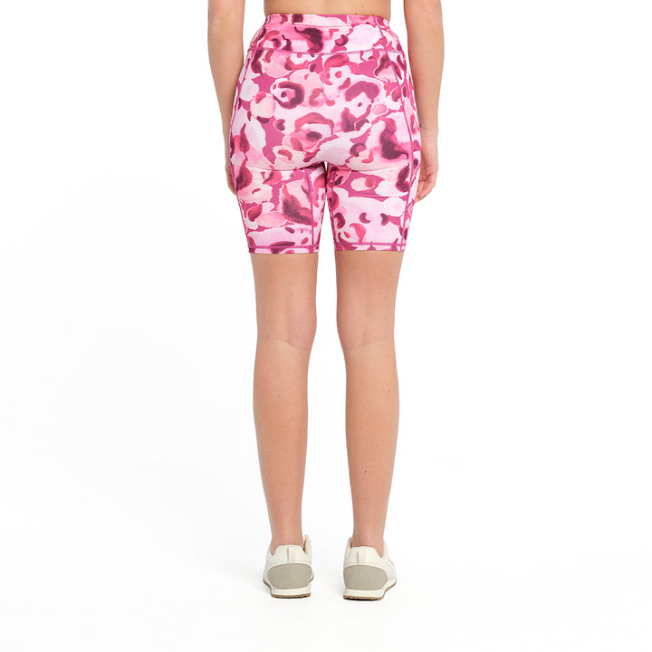 Cancer Council | Aster Animal Active Bike Short - Back | Pink | UPF50+ Protection