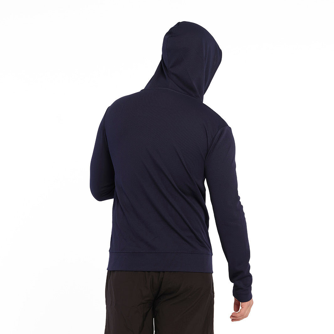 Cancer Council | Active Coolpass Hooded Jacket - Back Hood | Navy | UPF50+ Protection