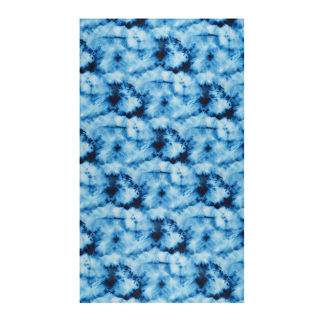 Cancer Council | Blue Tie Dye Sand Free Towel - Flat | Blue | UPF50+ Protection