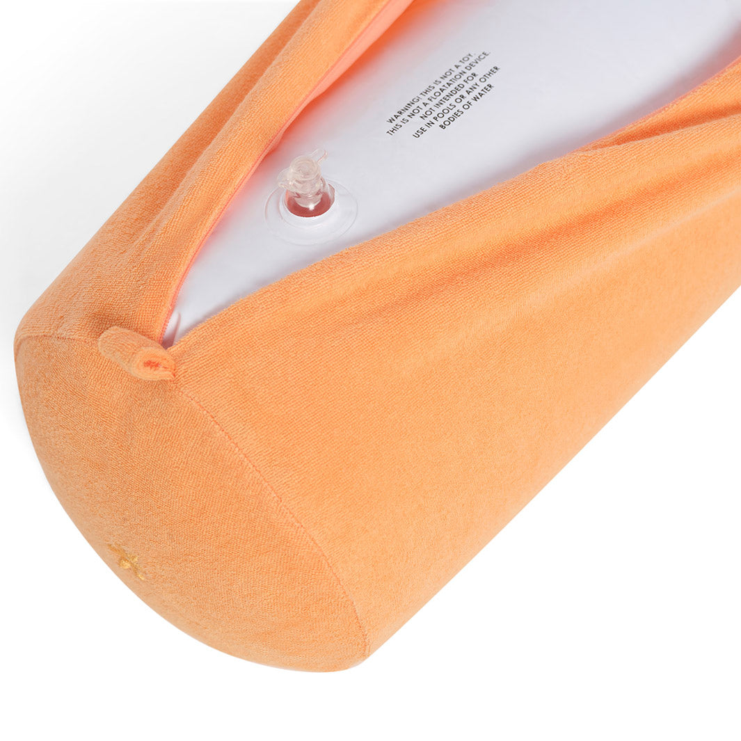 Cancer Council | Terry Towelling Inflatable Beach Pillow - Open | Orange | UPF50+ Protection