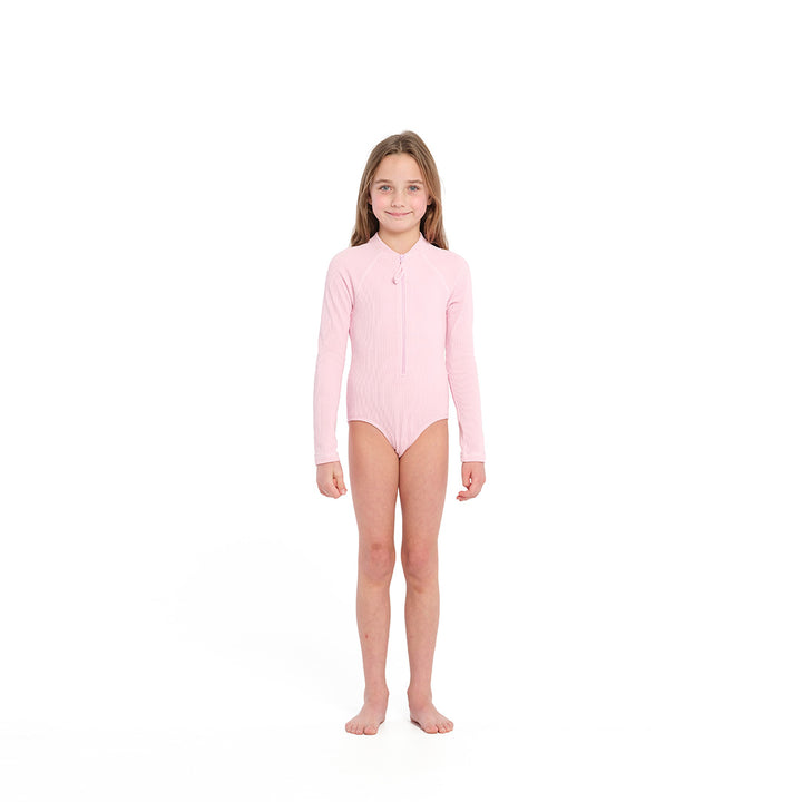Cancer Council | Textured Sweet Lilac Paddle Suit - Full Front | Lilac | UPF50+ Protection
