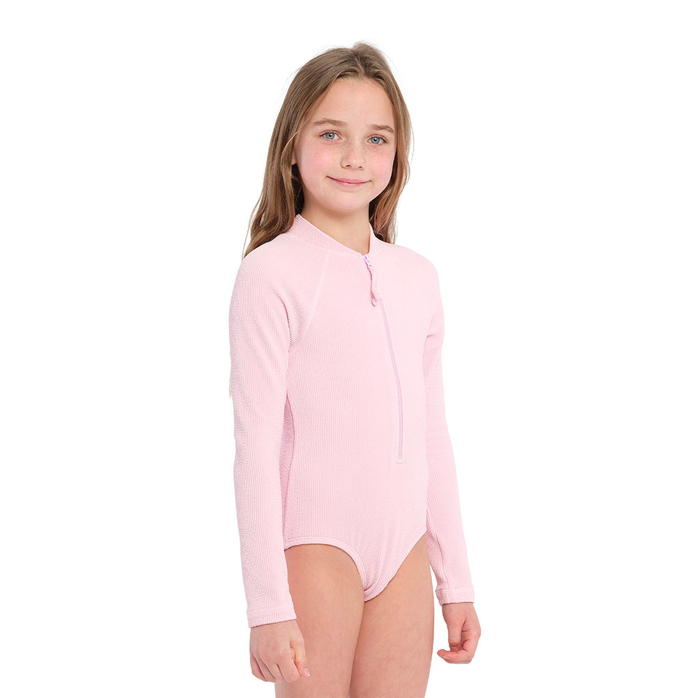 Cancer Council | Textured Sweet Lilac Paddle Suit - Angle | Lilac | UPF50+ Protection