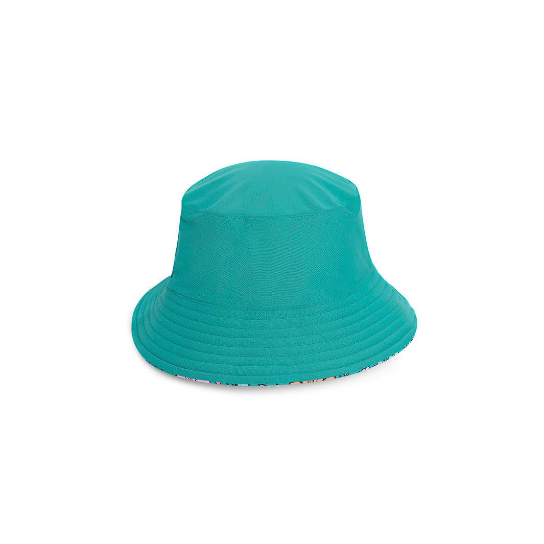 Cancer Council | Vivid Bucket Swim Hat - Flat Back | Green | UPF50+ Protection