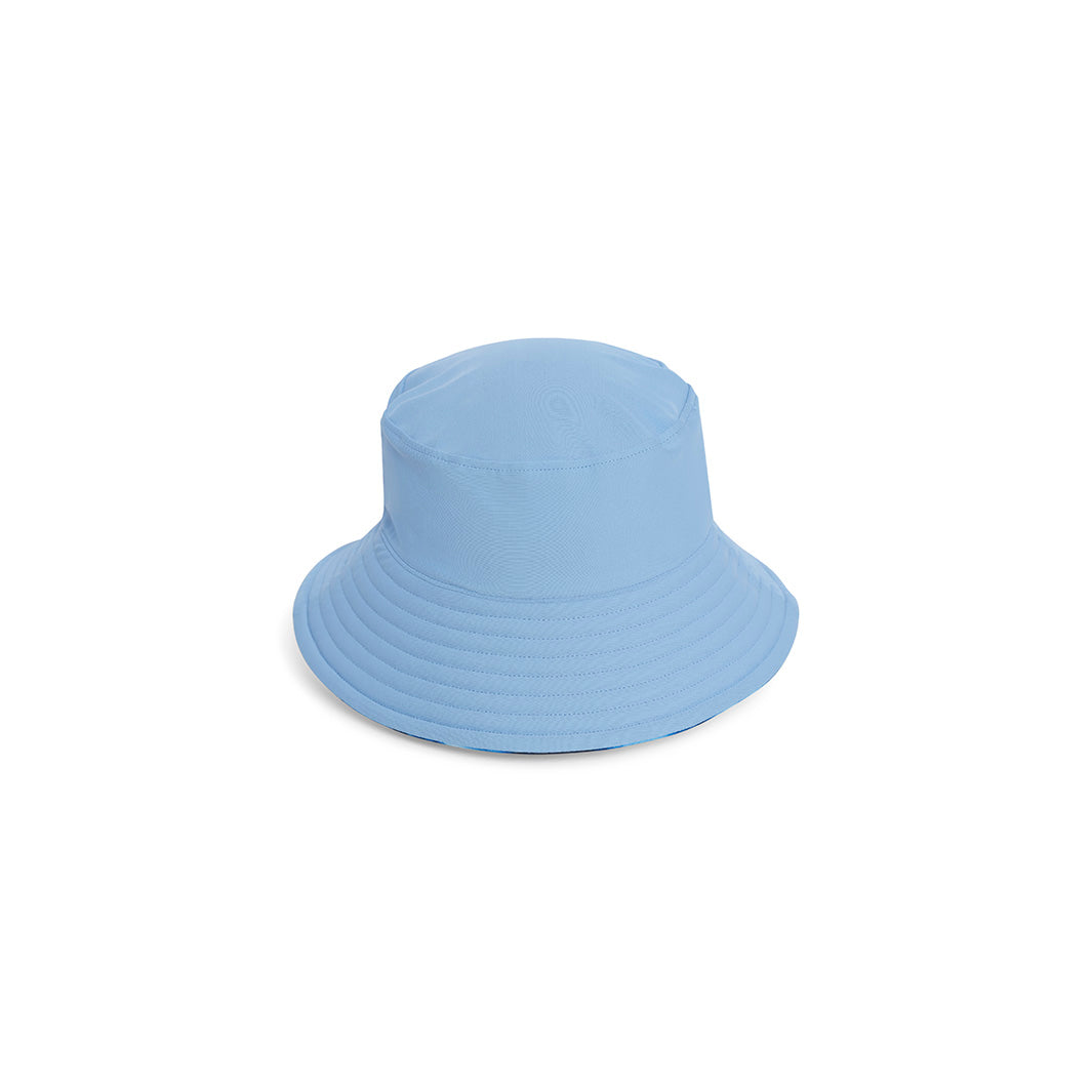Cancer Council | Blue Tie Dye Bucket Swim Hat - Flat Reverse | Blue | UPF50+ Protection