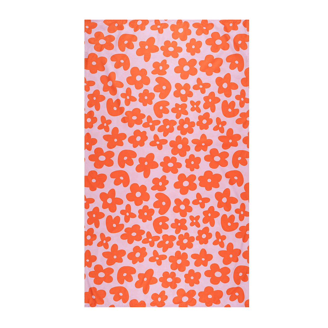 Cancer Council | Ditsy Daisy Sand Free Towel - Flat | Sweet Lilac | UPF50+ Protection