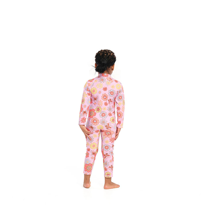 Cancer Council | Butterfly Garden Swim Zip Suit - Back | Sweet Lilac | UPF50+ Protection